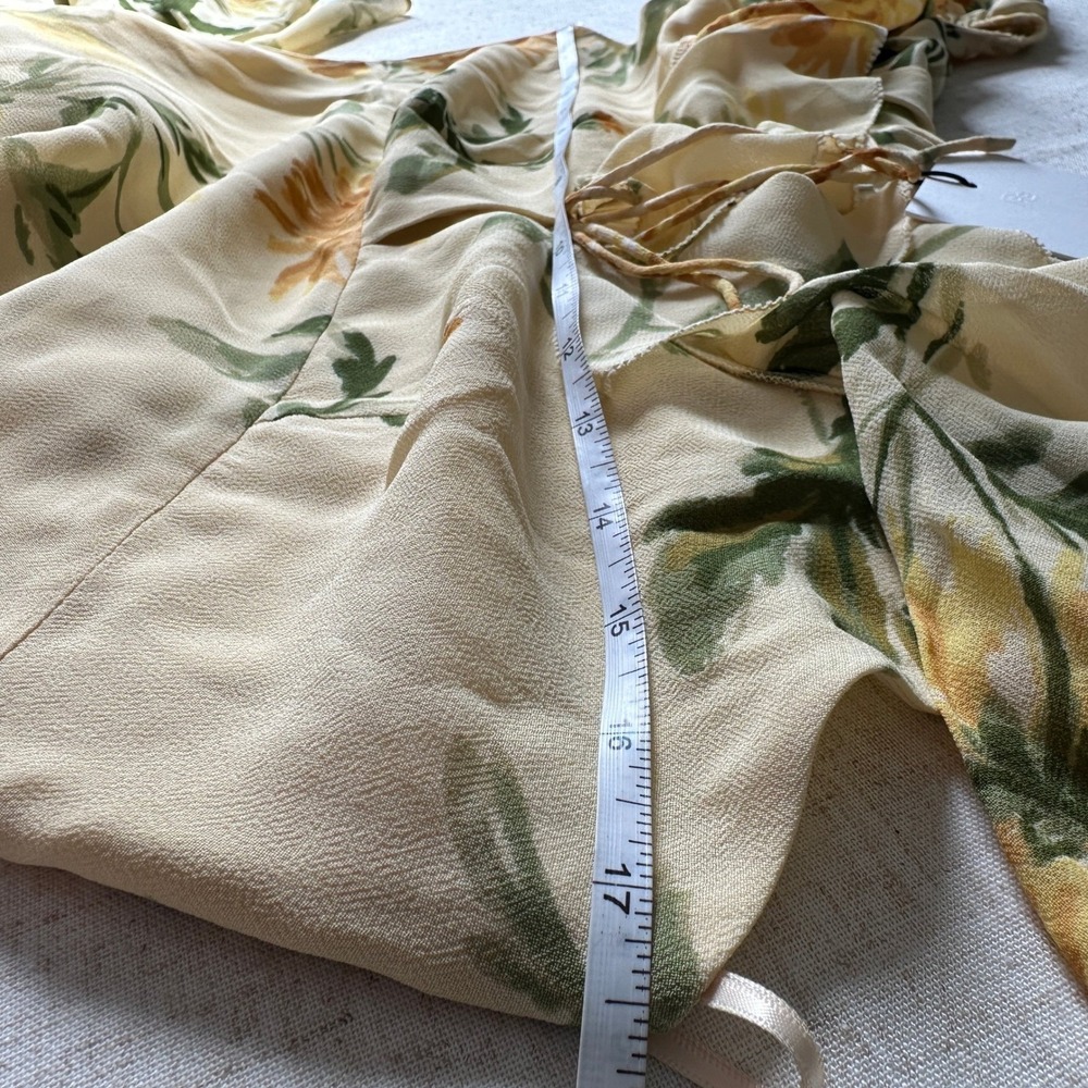 NWT Reformation Gaelle Dress in Honeyglow Size M | Yellow Floral Midi Dress - Picture 9 of 11
